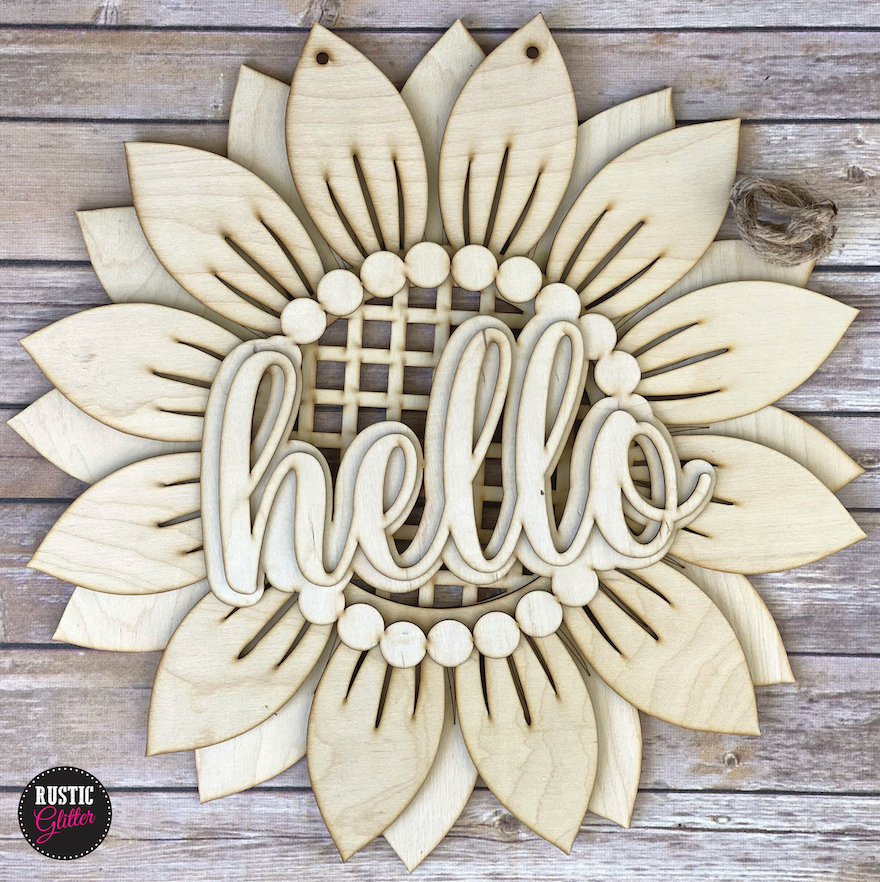 Adult DIY Art Kit - You Are my Sunshine - 3D Round Door Hanger, 16