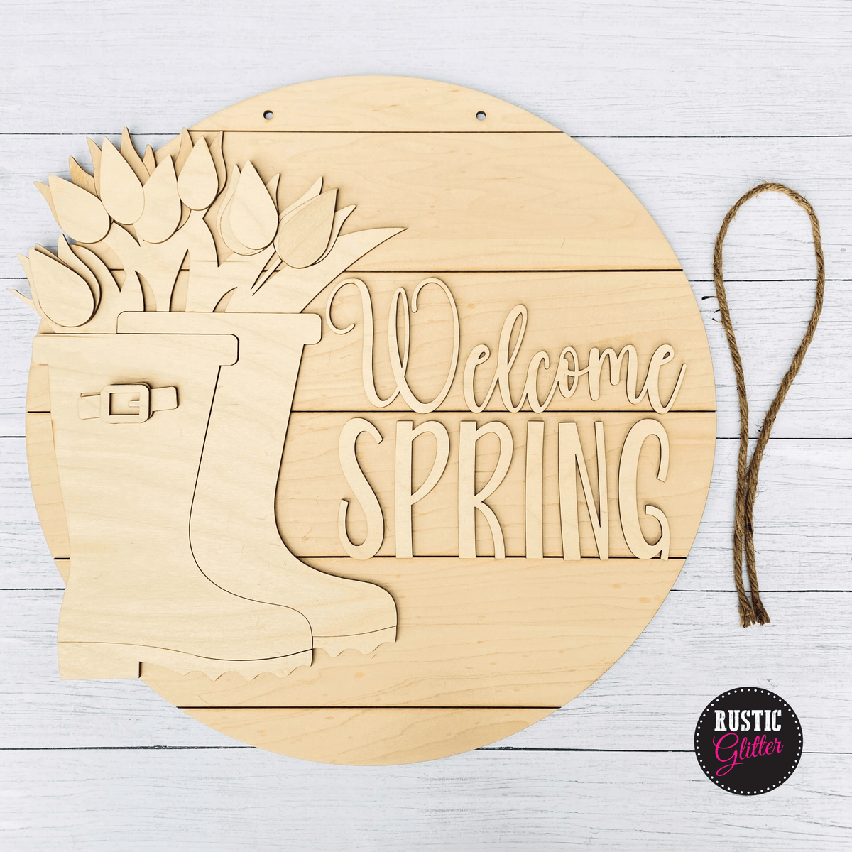 Hello Spring Door Hanger – Rustic Eve