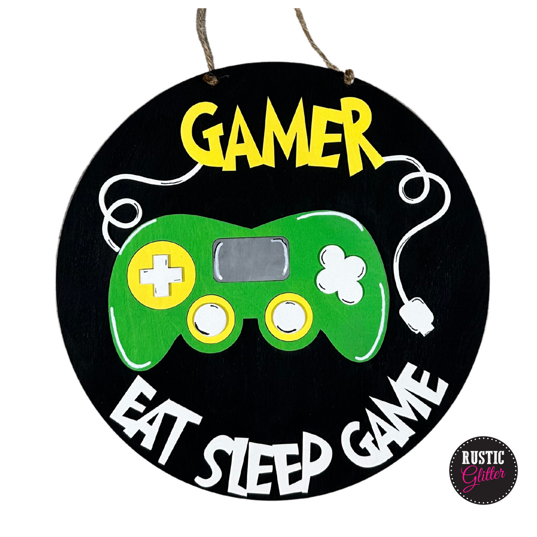 Gamer Kids' Door Hanger Sign | DIY Kit | Unfinished