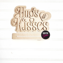 Load image into Gallery viewer, Hugs &amp; Kisses Shelf Sitter Decor  | DIY Kit | Unfinished
