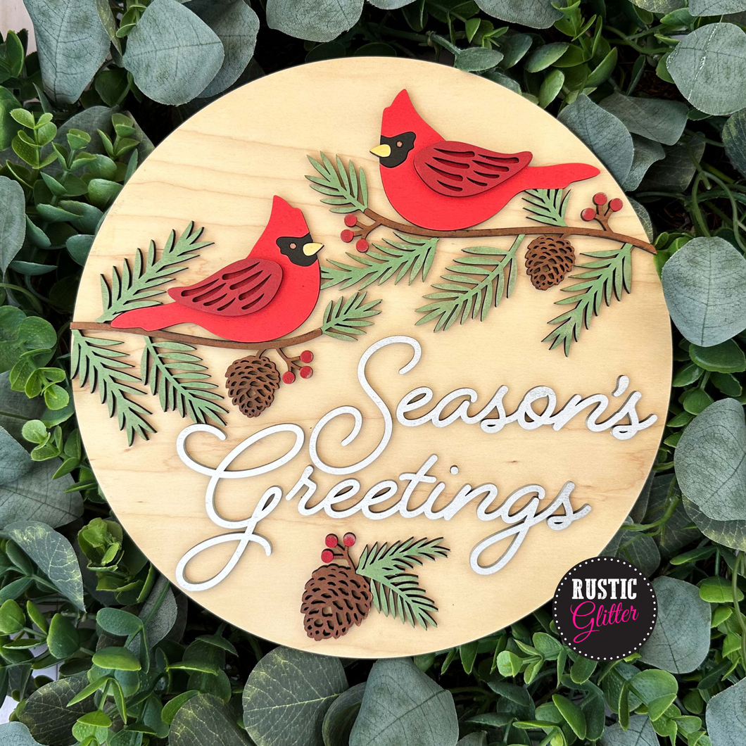 Season's Greetings Door Hanger | DIY Kit | Unfinished