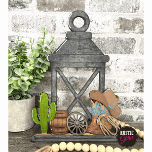 Western Insert for Interchangeable Lantern  | DIY Kit | Unfinished