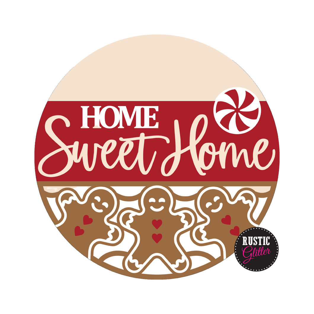 Home Sweet Home Gingerbreads Door Hanger | DIY Kit | Unfinished