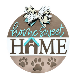 Home Sweet Home (Dog House) Door Hanger | DIY Kit | Unfinished