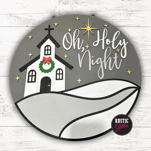 Oh Holy Night Door Hanger | DIY Kit | Unfinished