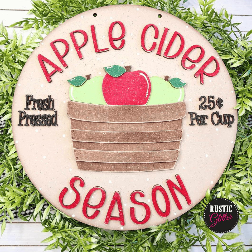 Apple Cider Season Door Hanger | DIY Kit | Unfinished