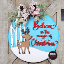 Load image into Gallery viewer, Believe in the Magic of Christmas Door Hanger | DIY Kit | Unfinished
