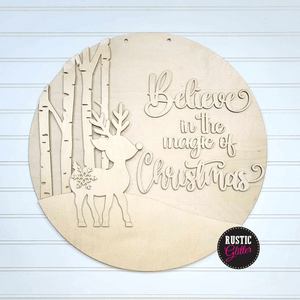 Believe in the Magic of Christmas Door Hanger | DIY Kit | Unfinished