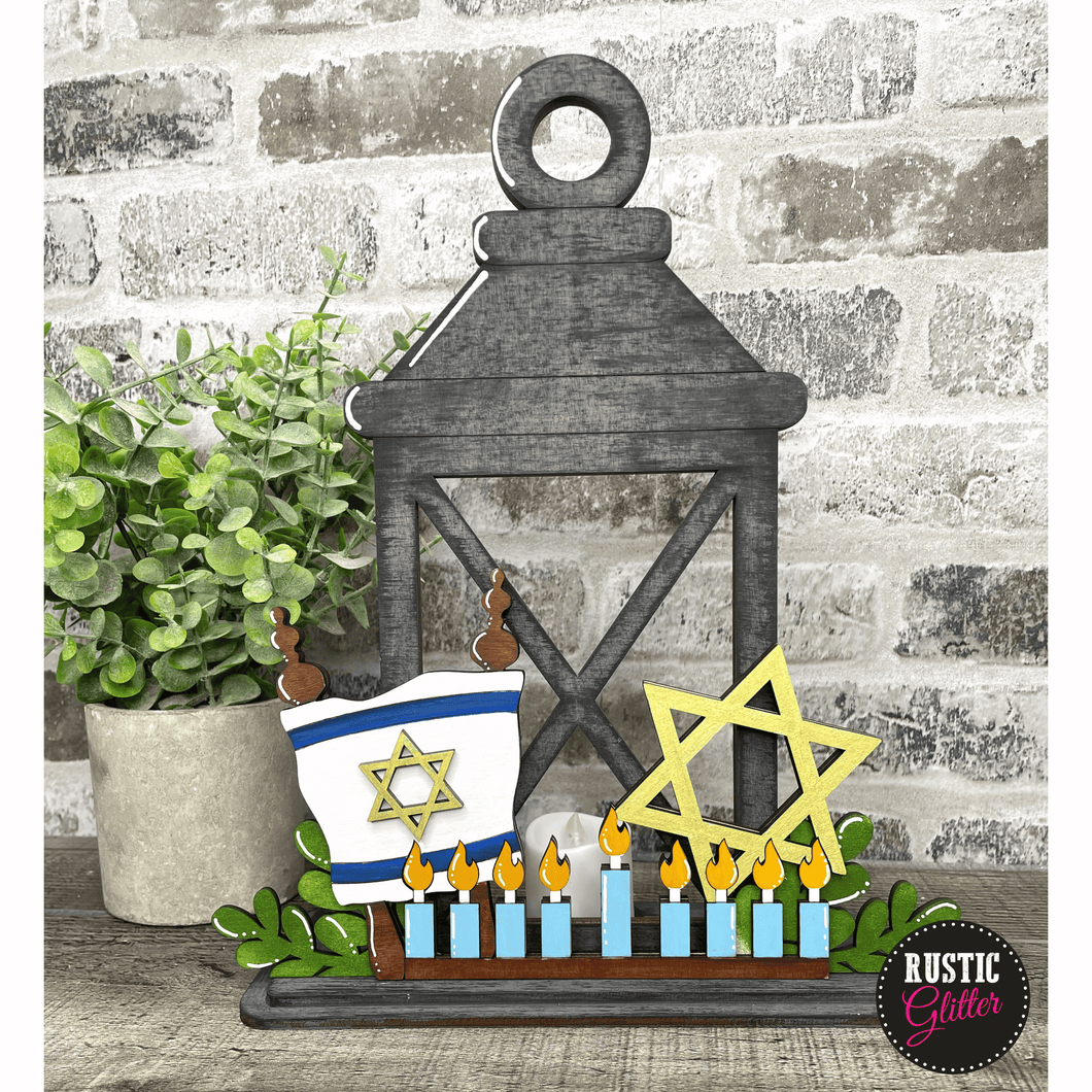 Hanukkah Insert for Interchangeable Lantern  | DIY Kit | Unfinished