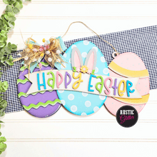 Load image into Gallery viewer, Happy Easter (eggs) Door Hanger | DIY Kit | Unfinished
