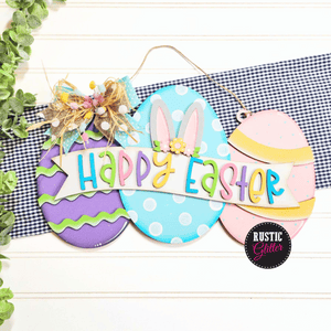 Happy Easter (eggs) Door Hanger | DIY Kit | Unfinished