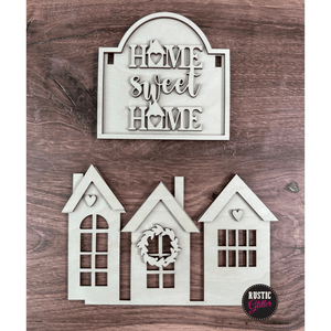 Home Sweet Home Add-on Kit for Interchangeable Small Post | DIY Kit | Unfinished