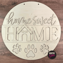 Load image into Gallery viewer, Home Sweet Home (Dog House) Door Hanger | DIY Kit | Unfinished
