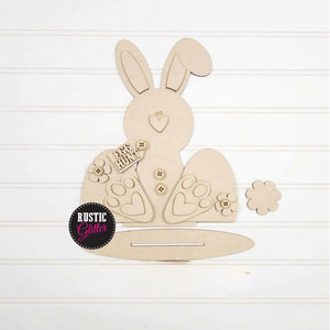 Prim Bunny Shelf Sitter Decor  | DIY Kit | Unfinished