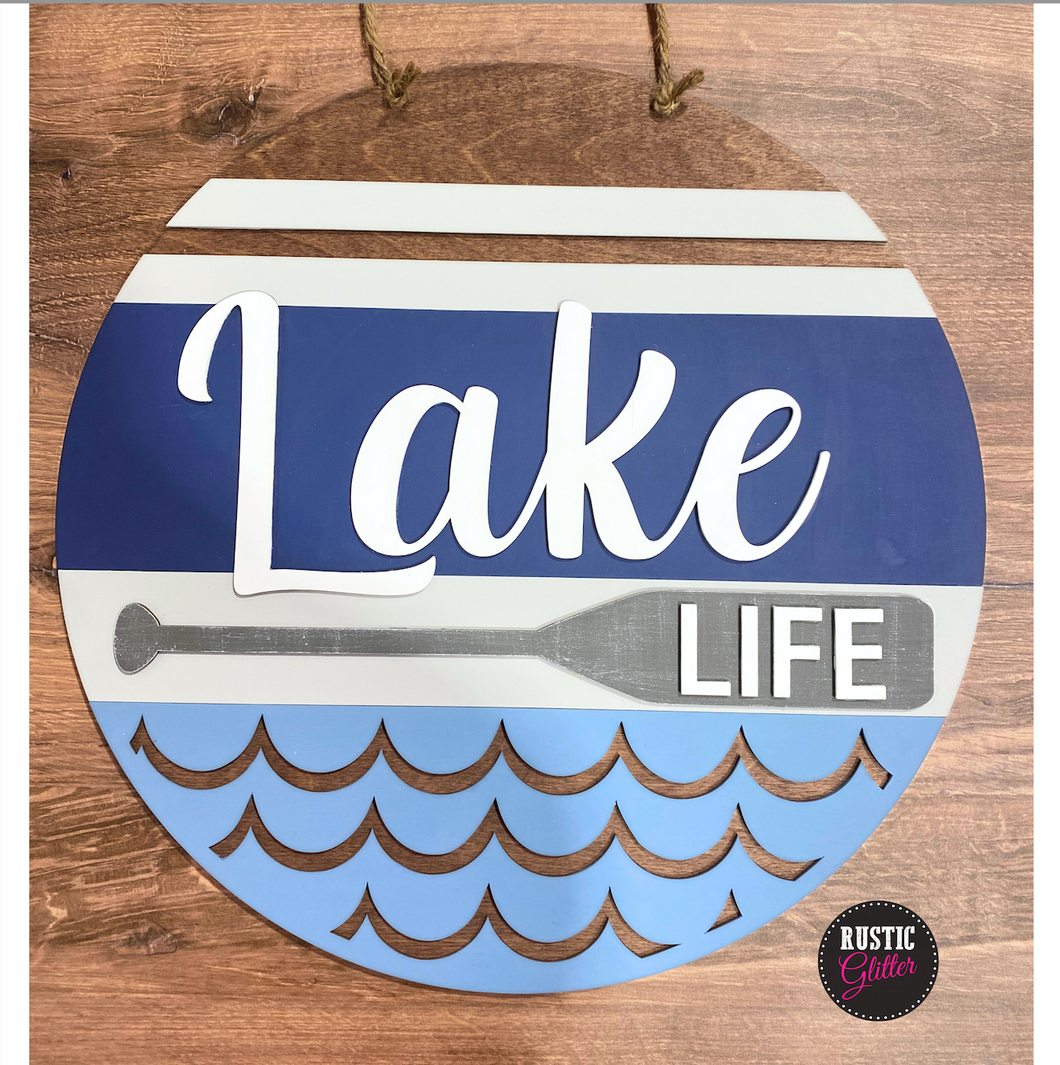 Lake Life Door Hanger | DIY Kit | Unfinished