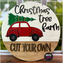 Load image into Gallery viewer, Christmas Tree Farm Car Door Hanger | DIY Kit | Unfinished
