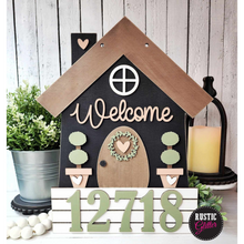 Load image into Gallery viewer, Welcome Home (address) Door Hanger | DIY Kit | Unfinished
