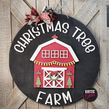 Load image into Gallery viewer, Christmas Tree Farm Barn Door Hanger | DIY Kit | Unfinished
