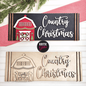 Country Christmas Mantel Sign | DIY Kit | Unfinished