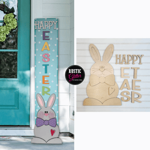 Happy Easter 3D Porch Leaner | DIY Kit | Unfinished