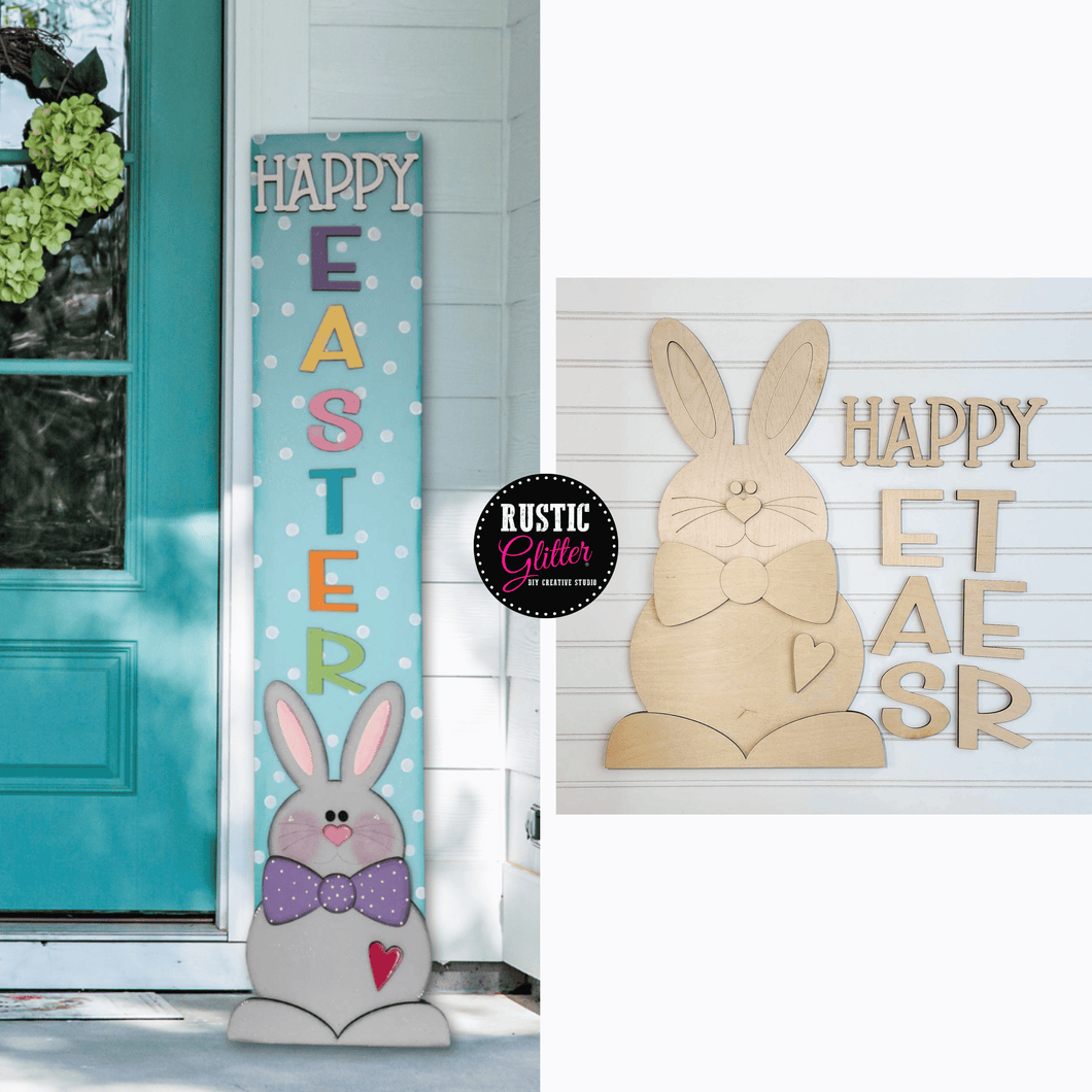 Happy Easter 3D Porch Leaner | DIY Kit | Unfinished