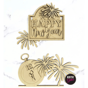 Happy New Year Add-on Kit for Interchangeable Small Post | DIY Kit | Unfinished