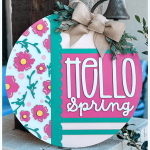 Hello Spring Door Hanger | DIY Kit | Unfinished