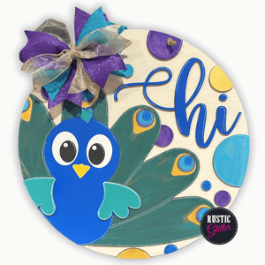 Peacock Door Hanger | DIY Kit | Unfinished